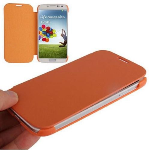 Handyh�lle Schutzh�lle (Flip Quer) f�r Handy Samsung Galaxy S4 GT-I9500 / GT-I9505 / LTE+ GT-I9506 / Value Edition GT-I9515 orange