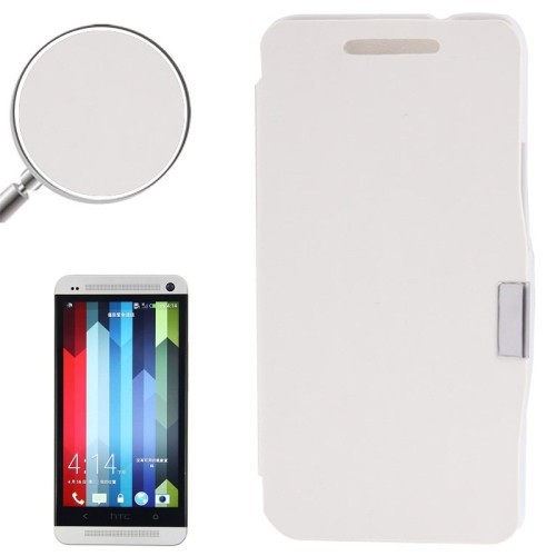 Handyh�lle Tasche f�r HTC One / M7 wei� geb�rstet