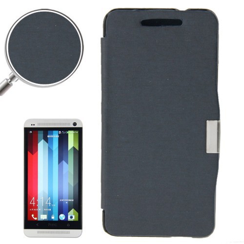 Handyh�lle Tasche f�r HTC One / M7 blau geb�rstet