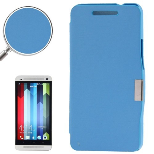 Handyh�lle Tasche f�r HTC One / M7 blau geb�rstet