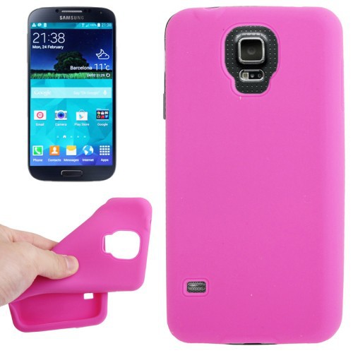 Schutzh�lle Silikon Case f�r Handy Samsung Galaxy S5 / S5 Neo rosa