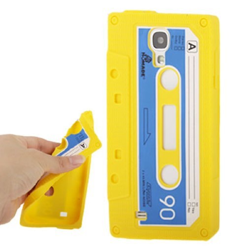 Silikon H�lle Kassette f�r Handy Samsung Galaxy S4 GT-I9500 / GT-I9505 / LTE+ GT-I9506 / Value Edition GT-I9515 gelb