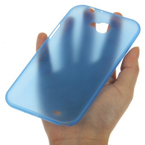 Schutzh�lle Case Ultra D�nn 0,3mm f�r Handy Samsung Galaxy Note 2 N7100 Blau Transparent