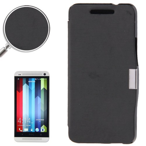 Handyh�lle Tasche f�r HTC One / M7 schwarz geb�rstet