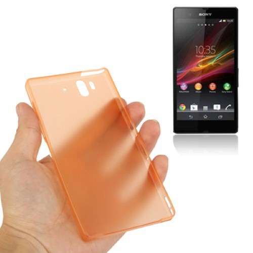Schutzh�lle Case Ultra D�nn 0,3mm f�r Handy Sony Xperia Z / L36H / C660X Orange Transparent