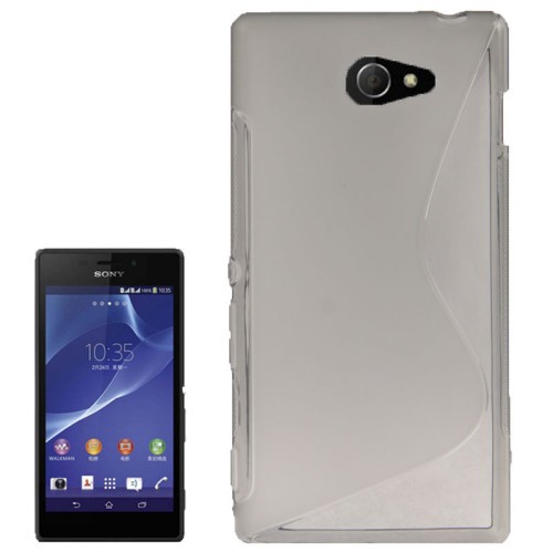 Handyh�lle S Line TPU Tasche f�r Sony Xperia M2 S50h Grau