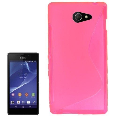 Handyh�lle S Line TPU Tasche f�r Sony Xperia M2 S50h Pink