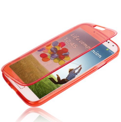 Handyh�lle Flip Quer f�r Handy Samsung Galaxy S4 i9500 / i9505 / i9506 / GT-i9515 Rot