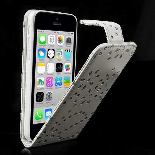 Schutzh�lle Case Handy Case f�r Case Handy Apple iPhone 5c Strass Wei�