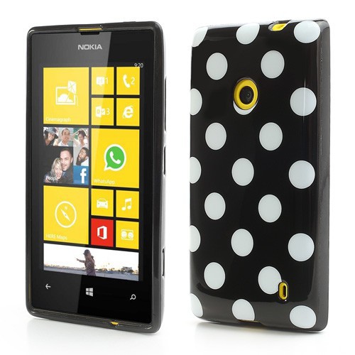 Schutzh�lle TPU Case f�r Handy Nokia Lumia 520 525 Schwarz / Wei�