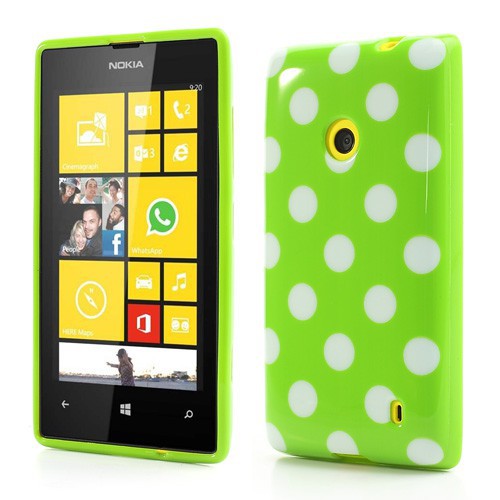 Schutzh�lle TPU Case f�r Handy Nokia Lumia 520 525 Gr�n / Wei�