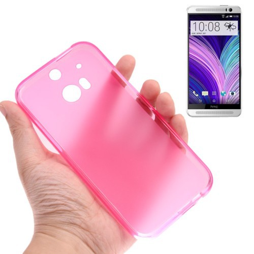 Handyh�lle Transluzente TPU Tasche f�r HTC One  M8s Pink