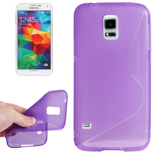 Schutzh�lle TPU Case H�lle f�r Handy Samsung Galaxy S5 mini lila / violett