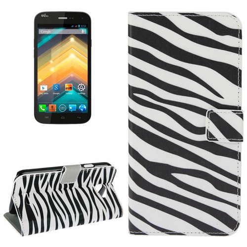 Schutzhlle Handytasche (Flip Quer) fr Handy Wiko Barry Zebra Muster