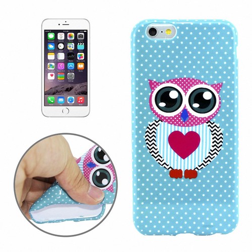 Schutzh�lle Handytasche Etuis TPU f�r Handy Apple iPhone 6 Plus Motiv Dicke Eule mit Herz