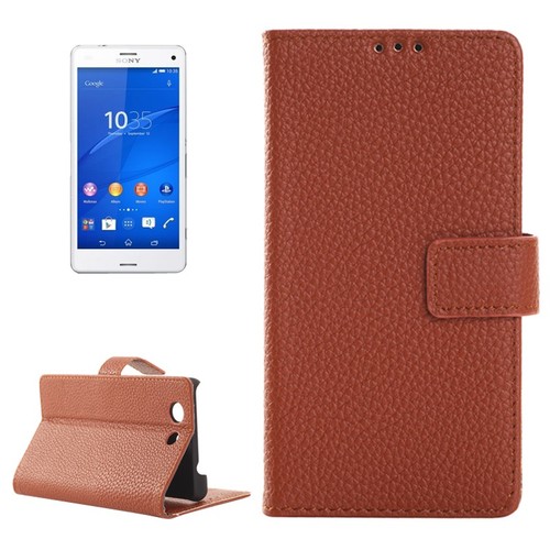 Schutzh�lle Handytasche (Flip Quer) f�r Handy Sony Xperia Z3 Compact Braun