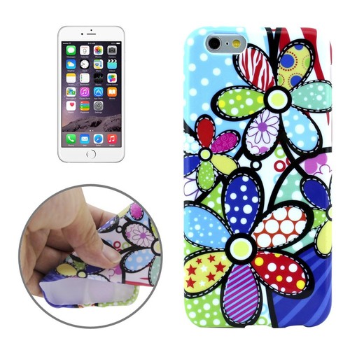 Schutzh�lle Handytasche Etuis TPU f�r Handy Apple iPhone 6s Plus Motiv Bunte Blumen