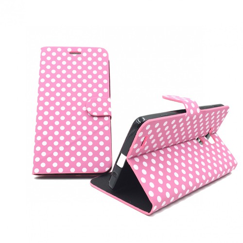 Schutzh�lle Tasche (Flip Quer) f�r Handy Huawei Ascend Mate 7 Rosa / Wei�