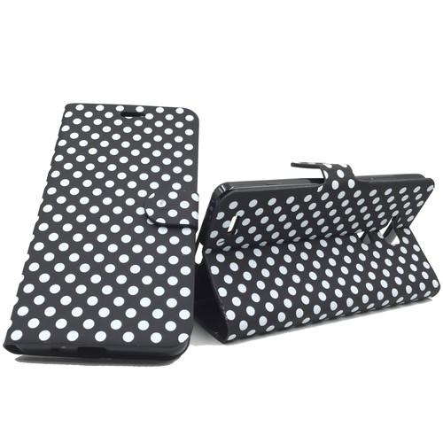 Schutzhlle Tasche (Flip Quer) fr Handy Huawei Ascend Mate 7 Schwarz / Wei