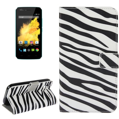 Handyh�lle Tasche f�r Handy Wiko Sunset Zebra Muster