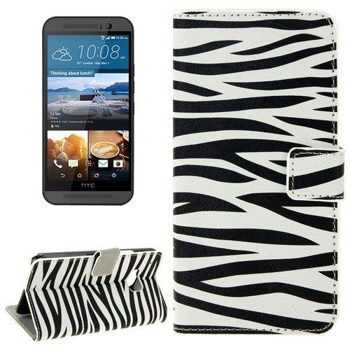 Handyh�lle Tasche f�r Handy HTC One M9 Zebra Streifen