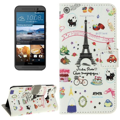 Handyh�lle Tasche f�r Handy HTC One M9 Eiffelturm Paris