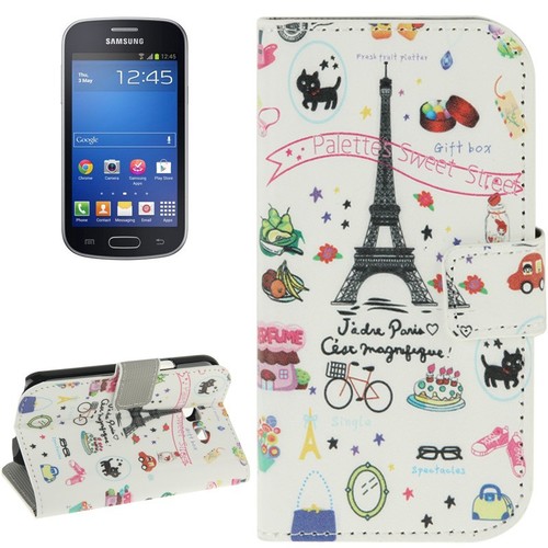 Handyh�lle Tasche f�r Handy Samsung Galaxy Trend Lite Paris Eiffelturm