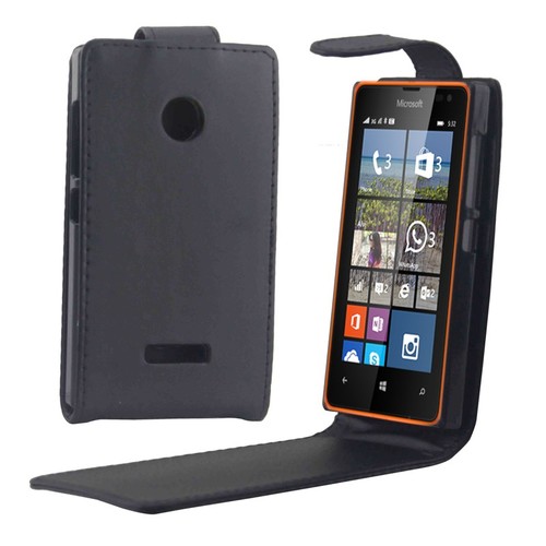 Handyh�lle Schutztasche f�r Handy Microsoft Lumia 532 Flipcase Schwarz