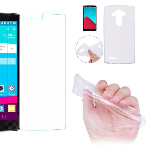 LG Electronics G4 Case Handy H�lle Schutz Tasche Ultra D�nn nur 0,3 mm Case Cover Schutzh�lle Schale + Panzer Glas Echtglas Display Schutz