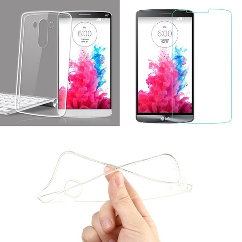 LG G4 S / G4 Beat Case Handy H�lle Schutz Tasche Ultra D�nn nur 0,3 mm Case Cover Schutzh�lle Schale + Panzer Glas Echtglas Display Schutz