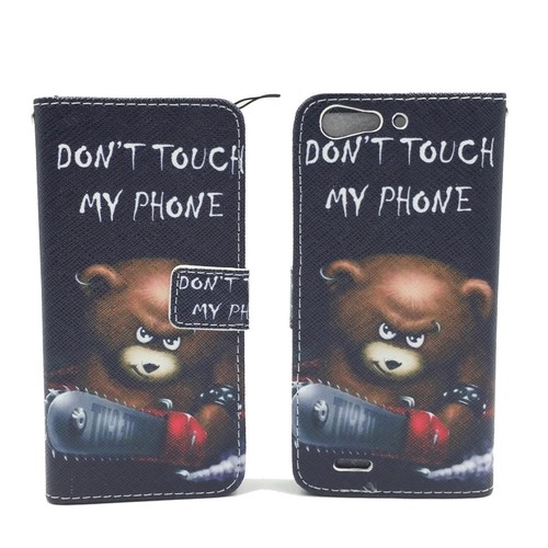 Handyh�lle Tasche f�r Handy ZTE Blade V6 Schriftzug B�r mit Kettens�ge