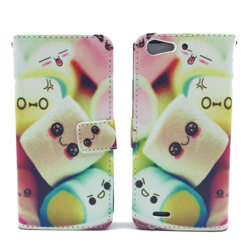 Handyh�lle Tasche f�r Handy ZTE Blade V6 Schriftzug Marshmallows