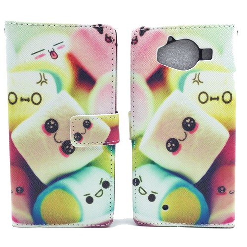 Handyh�lle Tasche f�r Handy Microsoft Lumia 950 Schriftzug Marshmallows