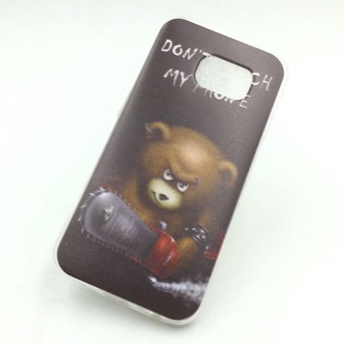 Handyh�lle Schutzh�lle f�r Samsung Galaxy S6 Edge Case Cover Bumper Etuis Silikon Schwarz