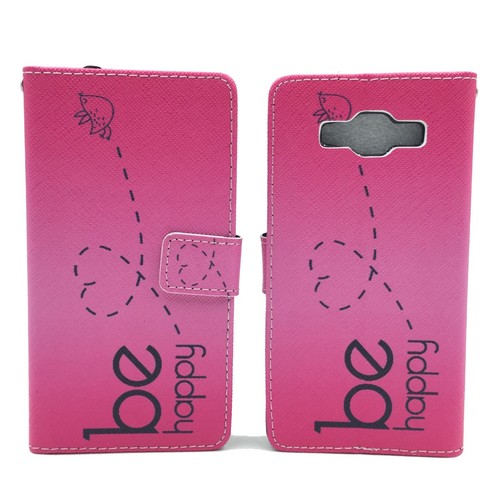 Handyh�lle Tasche f�r Handy Samsung Galaxy A5 Be Happy Pink