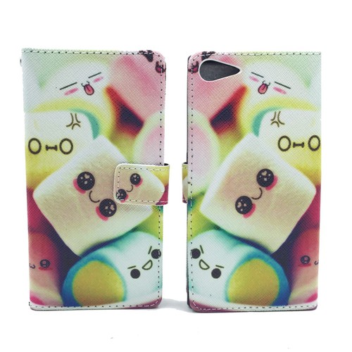 Handyh�lle Tasche f�r Handy Wiko Highway Star  Schriftzug Marshmallows
