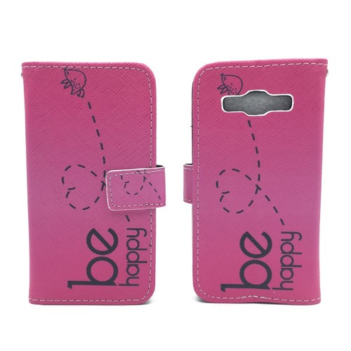 Handyh�lle Tasche f�r Handy Samsung Galaxy A3 Be Happy Pink