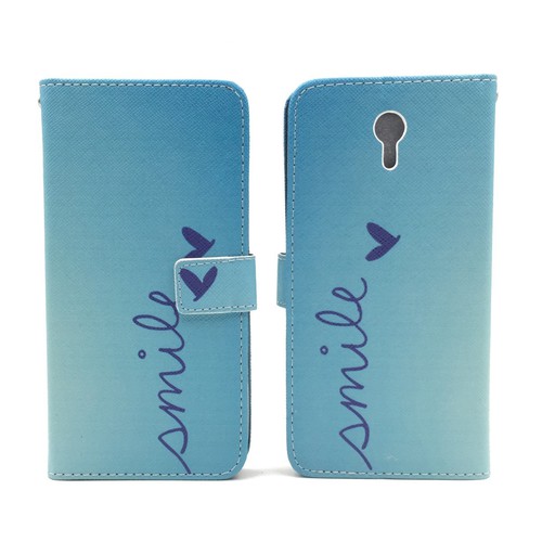 Handyh�lle Tasche f�r Handy Lenovo ZUK Z1 Schriftzug Smile Blau