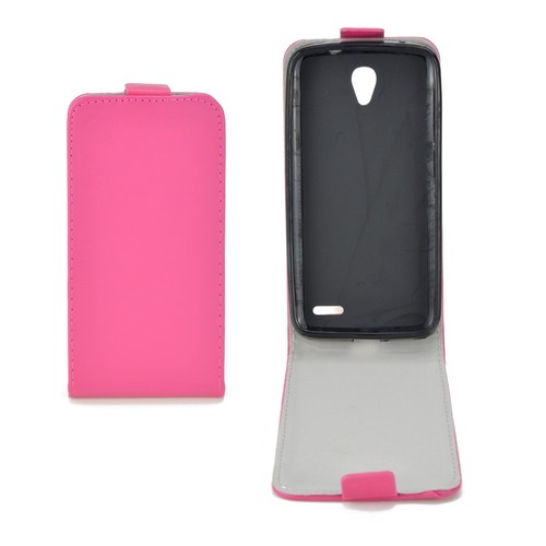 Flip Schutz H�lle f�r Alcatel Pop 2 (4.5) Pink Leder-Imitat Slim Flex