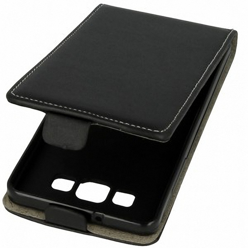 Flip Schutz H�lle f�r LG Joy Schwarz Leder-Imitat Slim Flex