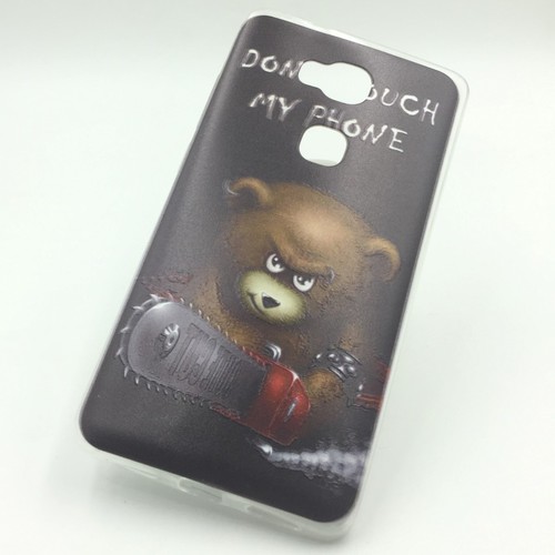 Handyh�lle Schutzh�lle f�r Huawei Honor 5X Case Cover Bumper Etuis Silikon Schwarz