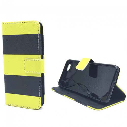 Handyh�lle Tasche f�r Handy Apple iPhone 6 / 6s Schwarz / Gelb