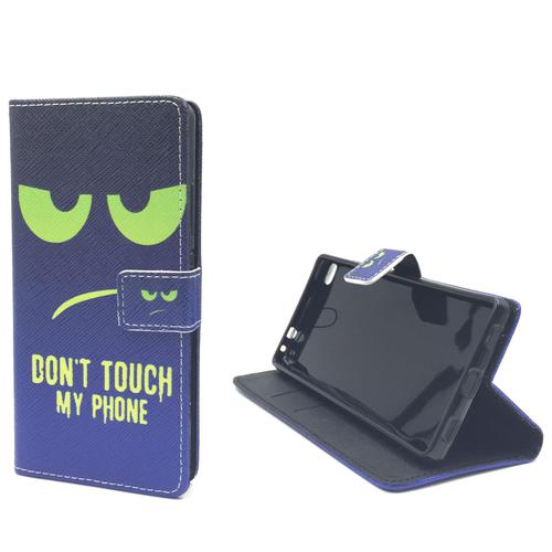 Dont Touch My Phone Handyh�lle Huawei P8 Klapph�lle Wallet Case