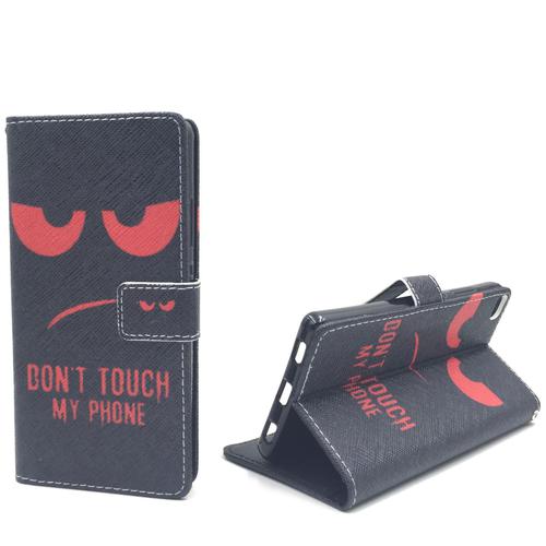 Dont Touch My Phone Handyh�lle Huawei P8 Klapph�lle Wallet Case