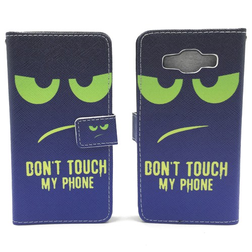 Handyh�lle Tasche f�r Handy Samsung Galaxy A5 Dont Touch My Phone Gr�n