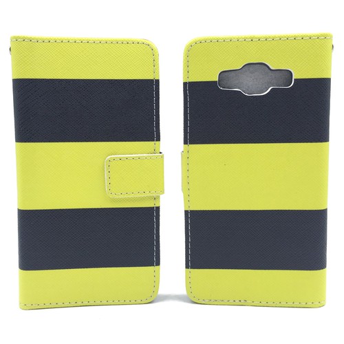 Handyh�lle Tasche f�r Handy Samsung Galaxy A5 Schwarz / Gelb