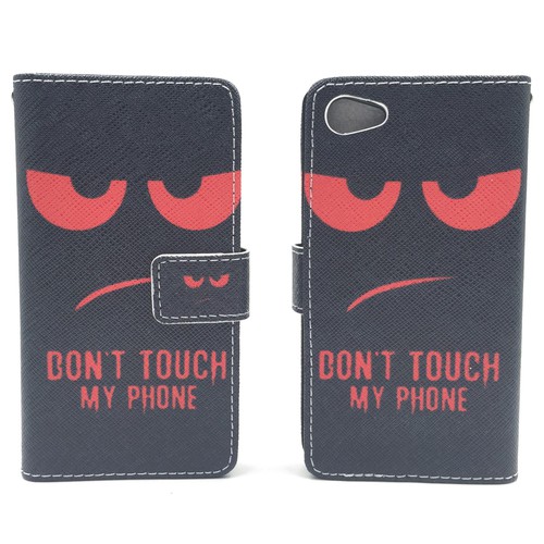 Handyh�lle Tasche f�r Handy Sony Xperia Z5 Compact Dont Touch My Phone Rot