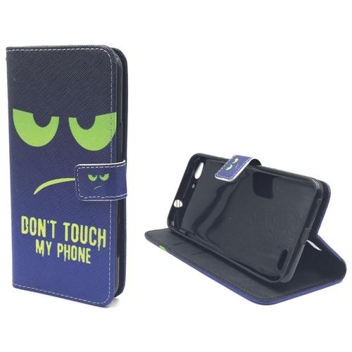 Handyh�lle Tasche f�r Handy Vodafone Smart Ultra 6 Dont Touch My Phone Gr�n