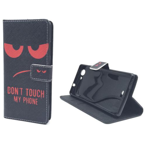 Handyh�lle Tasche f�r Handy Wiko Pulp Dont Touch My Phone Rot