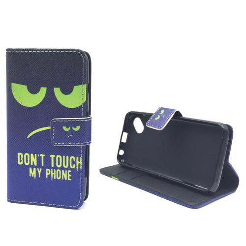 Handyh�lle Tasche f�r Handy Wiko Sunny Dont Touch My Phone Gr�n